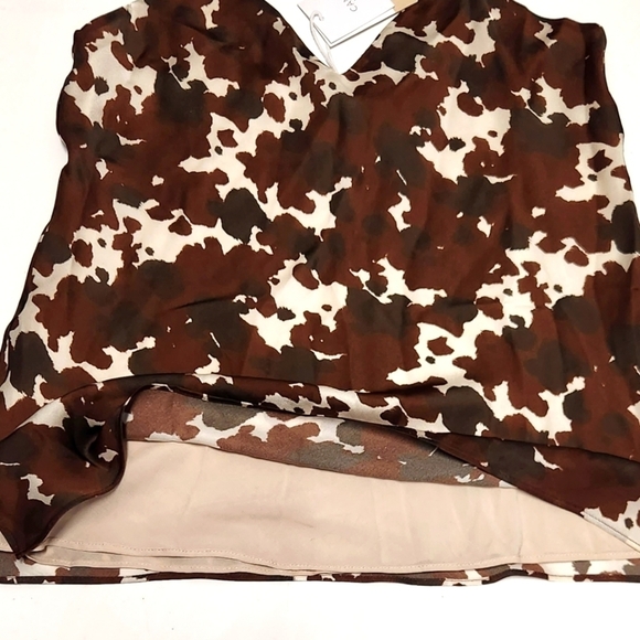 New!CAMI NYC Raine Georgette Cami Western Cow Print - Picture 7 of 10